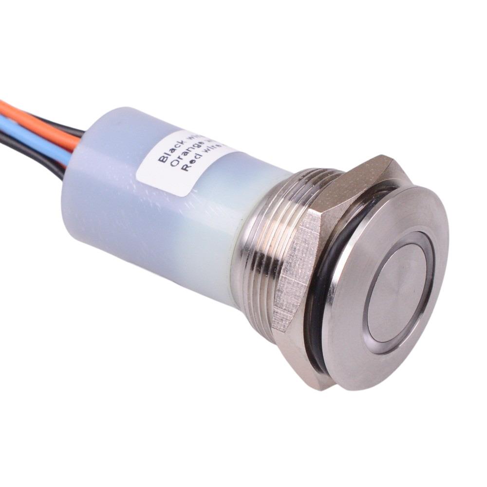 AV3V22F202084BK APEM Green LED 24VDC Momentary NO/NC Push Button Vandal Switch IP67