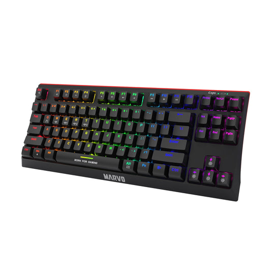 Marvo KG953W Wireless & Wired 80% TKL Mechanical RGB Gaming Keyboard for PC / MAC / Android / iOS