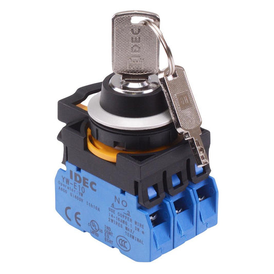 CW4K-2AE30 2 Position Metallic Maintained Key Switch3NO IP65 IDEC