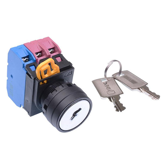 YW1K-2AE12 22mm 2 Position Maintained Key Switch 1NO-2NC IP65 IDEC