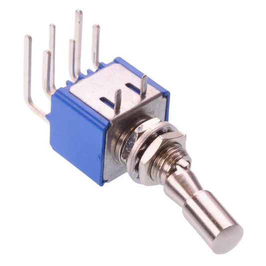 5246WA2VX386 APEM On-On Locking 6.35mm Miniature Toggle Switch DPDT 4A 30VDC