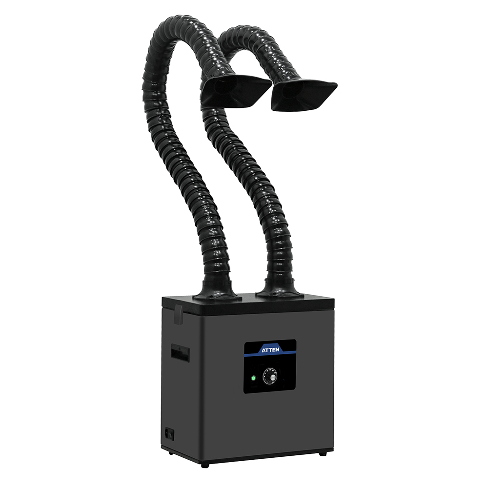 ST-1202 Professional Dual Nozzle Solder Fume Extractor ATTEN