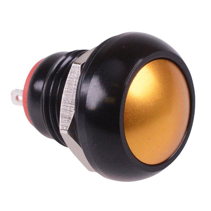Yellow Latching 12mm Metal Round Push Button Switch NO/NC
