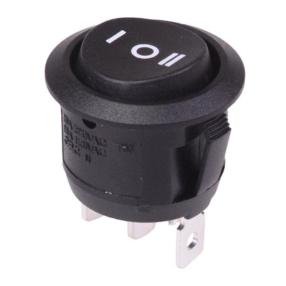 (On)-Off-(On) Momentary Round 20mm Rocker Switch 16A SPDT R13-112I-02