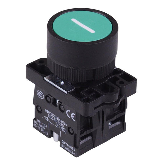 Green Momentary 22mm Push Button Switch White I NO/NC