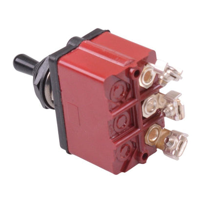 3637NFG APEM (On)-Off-(On) Momentary Sealed 12mm Black Toggle Switch SPDT IP67 12A 28VDC
