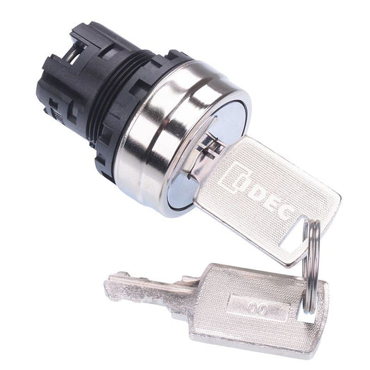 YW4K-2A 22mm 2 Position Maintained Metal Key Switch Head IDEC