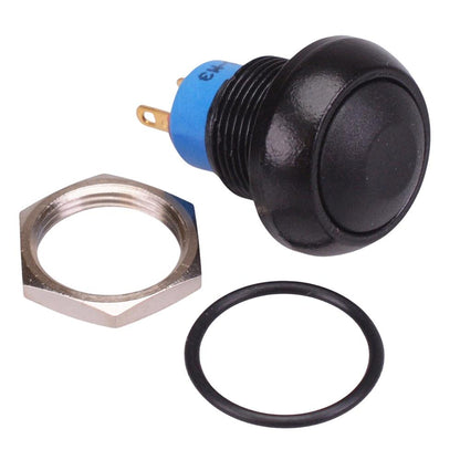 IPR3SAD2 Black Momentary 12mm Push Button Switch SPST IP67 APEM