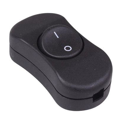On-Off Black Inline Rocker Switch SPST 6A R13-901