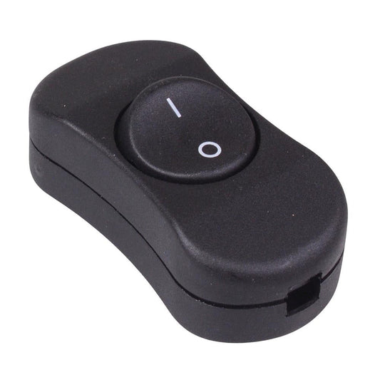 On-Off Black Inline Rocker Switch SPST 6A R13-901
