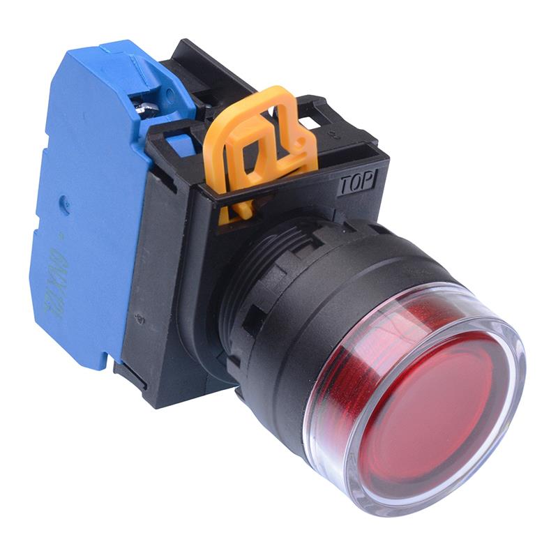 YW1L-AF2E10Q4R Red 24V illuminated 22mm Maintained Shrouded Push Button Switch NO IP65 IDEC