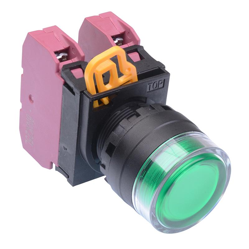 YW1L-AF2E02Q0G Green 22mm Maintained Shrouded Push Button Switch 2NC IP65 IDEC