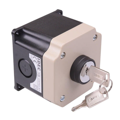 IDEC 22mm 2 Position Maintained Key Switch Control Station 1NO-1NC IP65