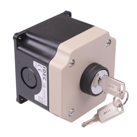 IDEC 22mm 2 Position Maintained Key Switch Control Station 1NO-1NC IP65