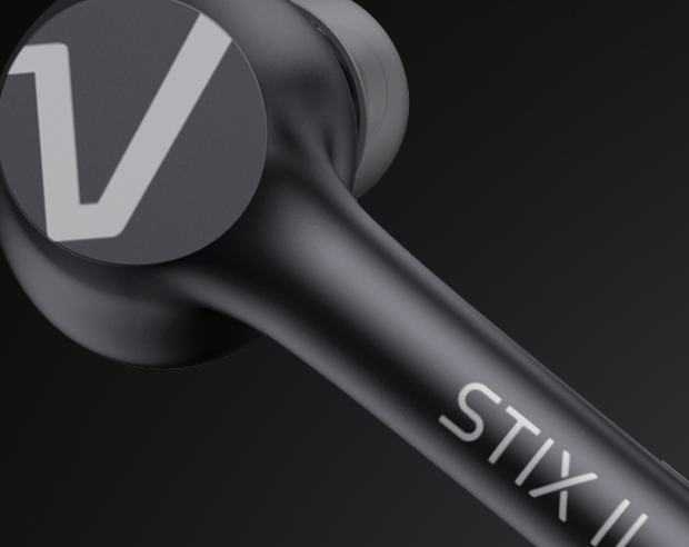 Veho STIX II PRO True Wireless Earphones, Carbon Black