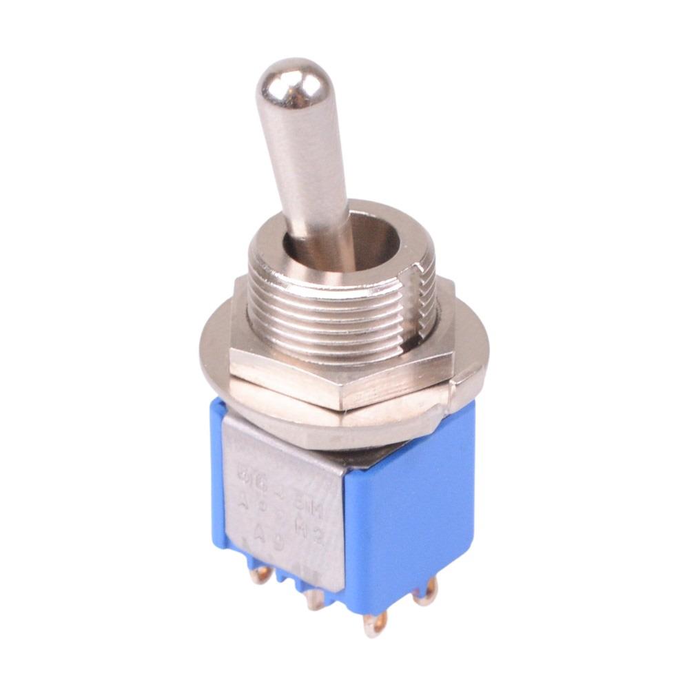 5646MAB-27 APEM On-On Miniature Toggle Switch 11.9mm Bushing DPDT