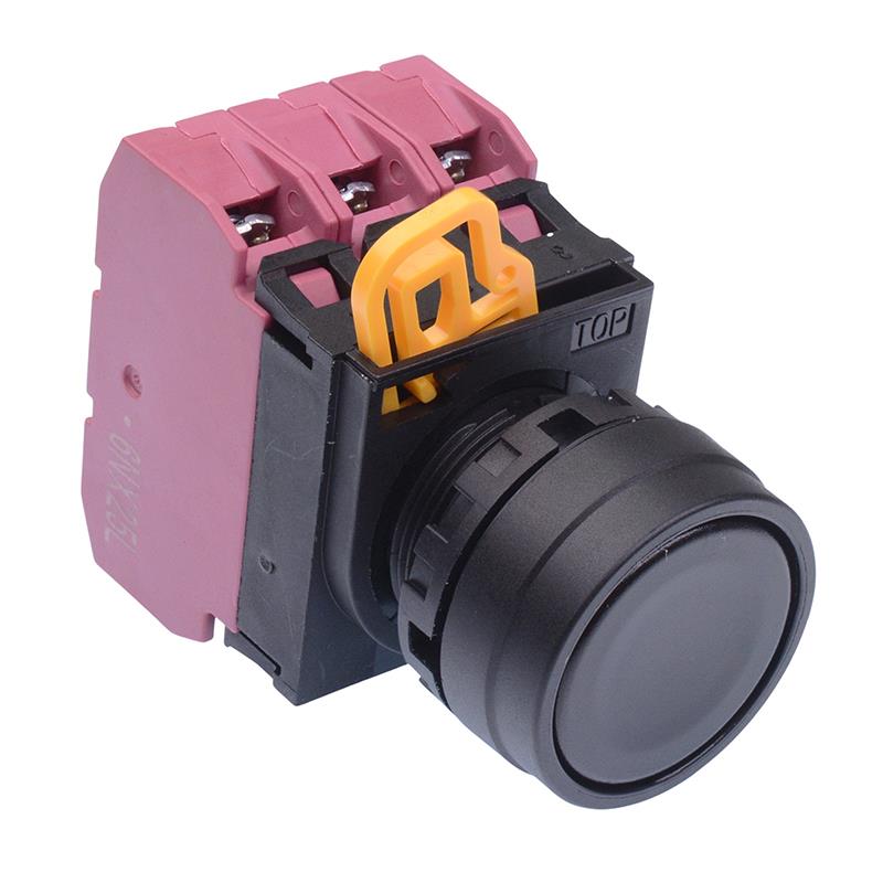 YW1B-M1E03B Black 22mm Momentary Push Button Switch 3NC IP65 IDEC
