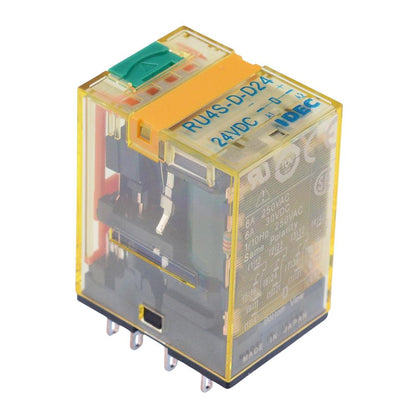 RU4S-D-D24 24VDC Plug In Power Relay with Diode 6A 4PDT IDEC