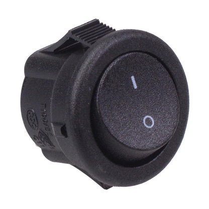 Miniature On-Off 15mm Round Rocker Switch SPST 3A 250VAC