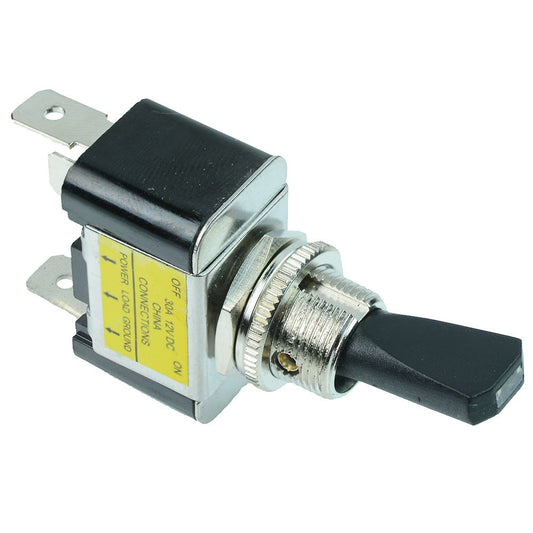Red On-Off illuminated Flat Handle Toggle Switch 30A 12VDC SPST
