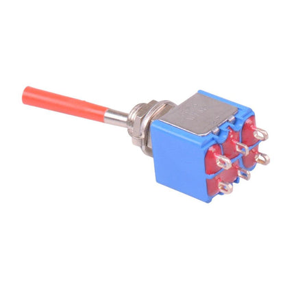 5646AB-21+U646 APEM Red Long Lever On-On Miniature Toggle Switch DPDT