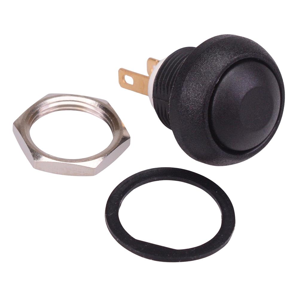 ISR3Z1AD200 APEM Black Momentary 12mm Push Button SPST IP67