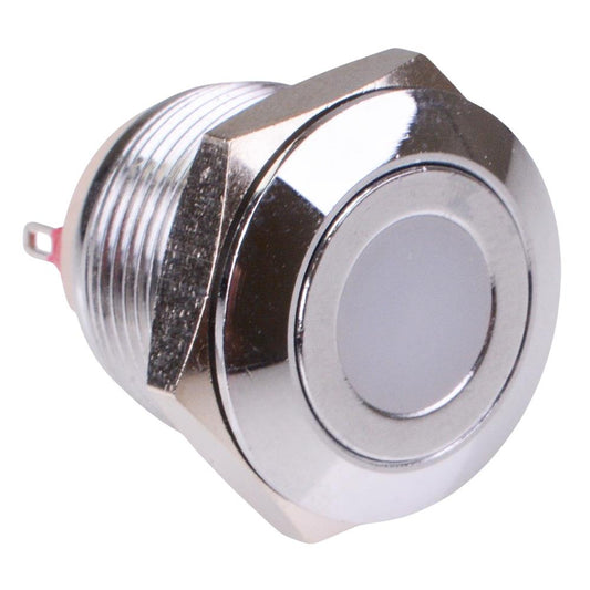 AV09C7L3D2202 APEM Red/Green LED Off-(On) Momentary 19mm Push Button Switch SPST