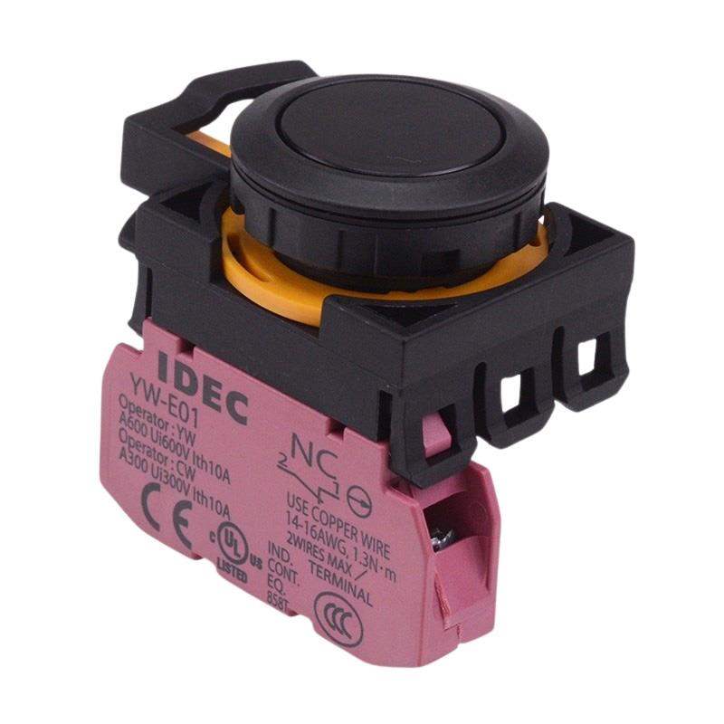 CW1B-M1E01B  Black Momentary Push Button Switch 1NC IP65 IDEC