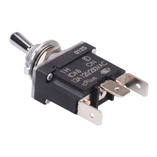 On-(On) Momentary Sealed 12mm Toggle Switch SPDT 12A IP68