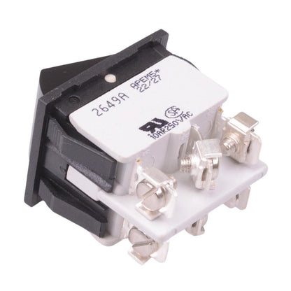 2649LH/A212000L0 APEM On-Off-On Industrial Rocker Switch DPDT 10A