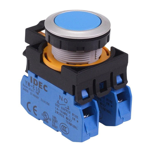 CW4B-A1E20S Blue Metallic Maintained Push Button Switch 2NO IP65 IDEC