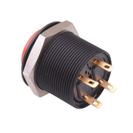 FPAR3B1462X0X APEM Red Off-(On) Momentary Push Button Switch Round Actuator 24.2mm DPST