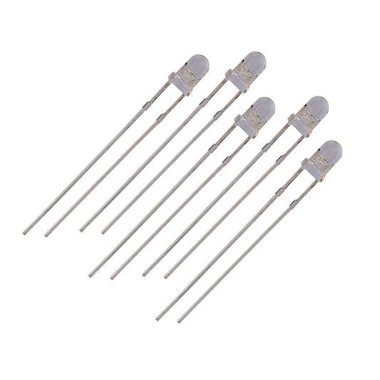 3mm 12V White LED (5 Pack)