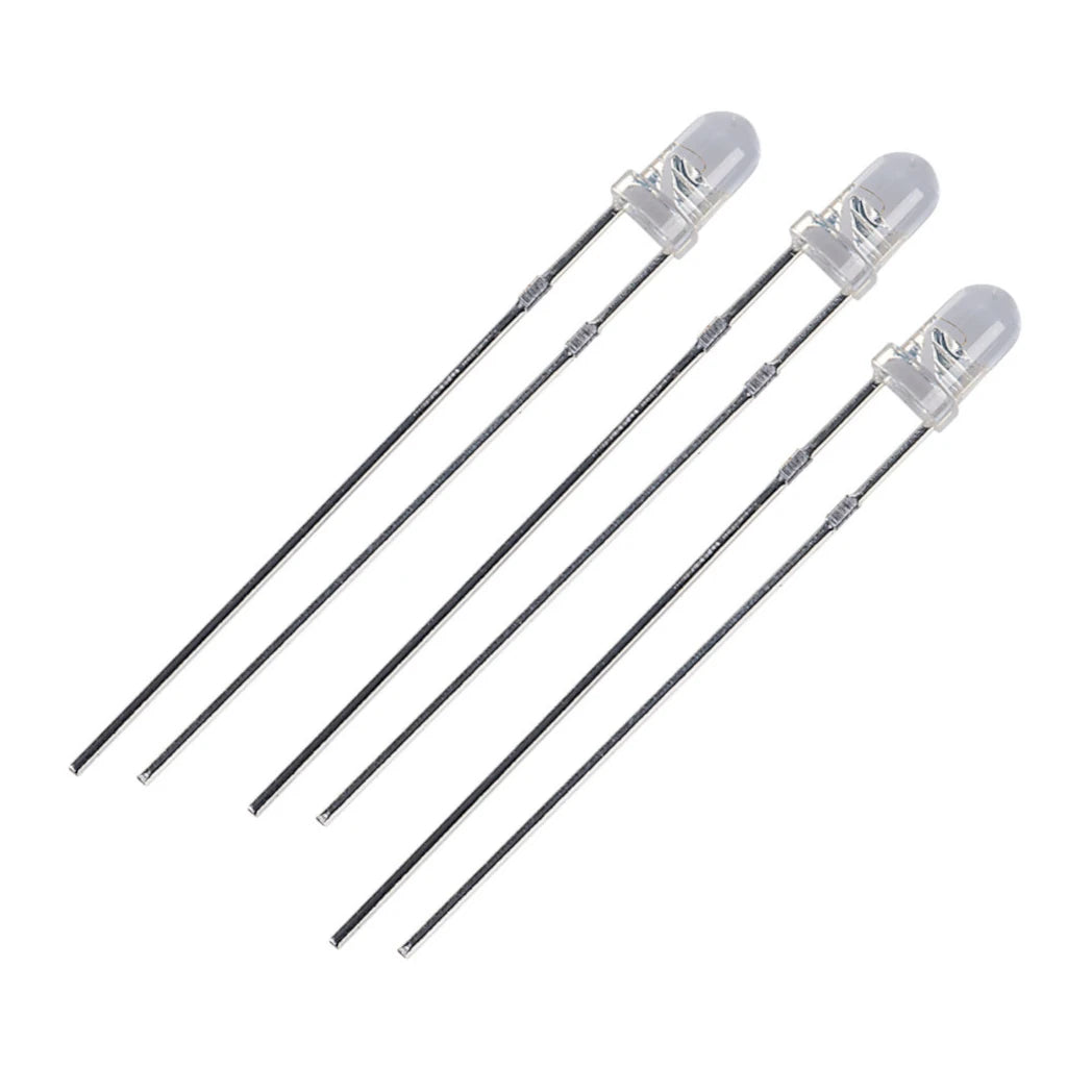 3mm 3.1V Warm White LED, 3 Pack