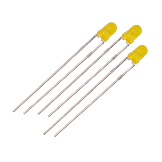 3mm 14V Yellow LED, 3 Pack