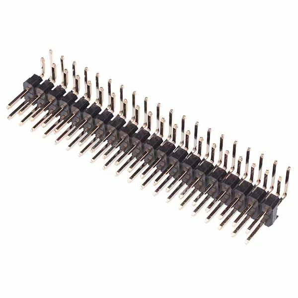 40-Way Double Row Right Angle Male Header 2.54mm
