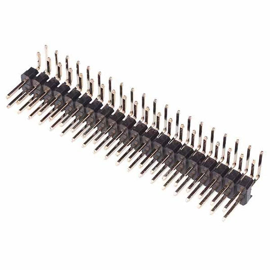 40-Way Double Row Right Angle Male Header 2.54mm