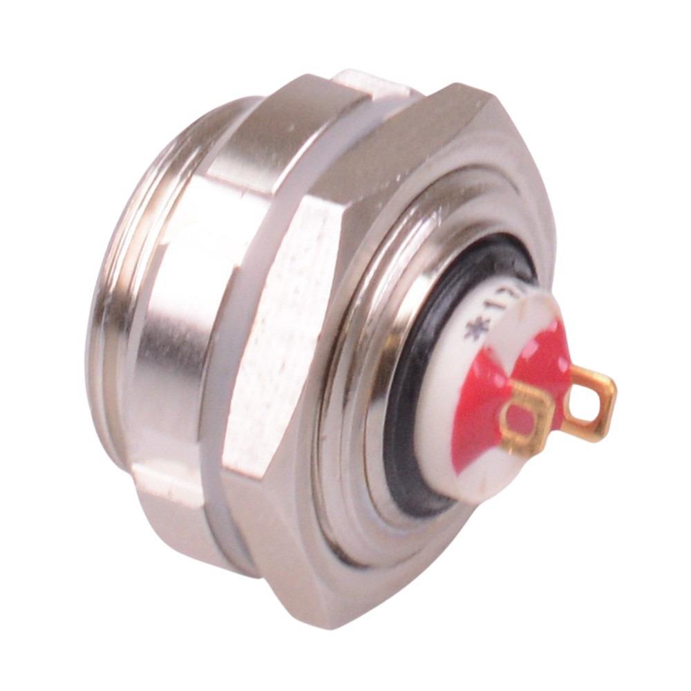 IZMR3S42N APEM Black Metal 16mm Round Momentary NO Push Button Switch IP67