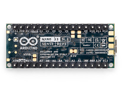 Arduino® Nano 33 BLE Sense Rev2 with headers