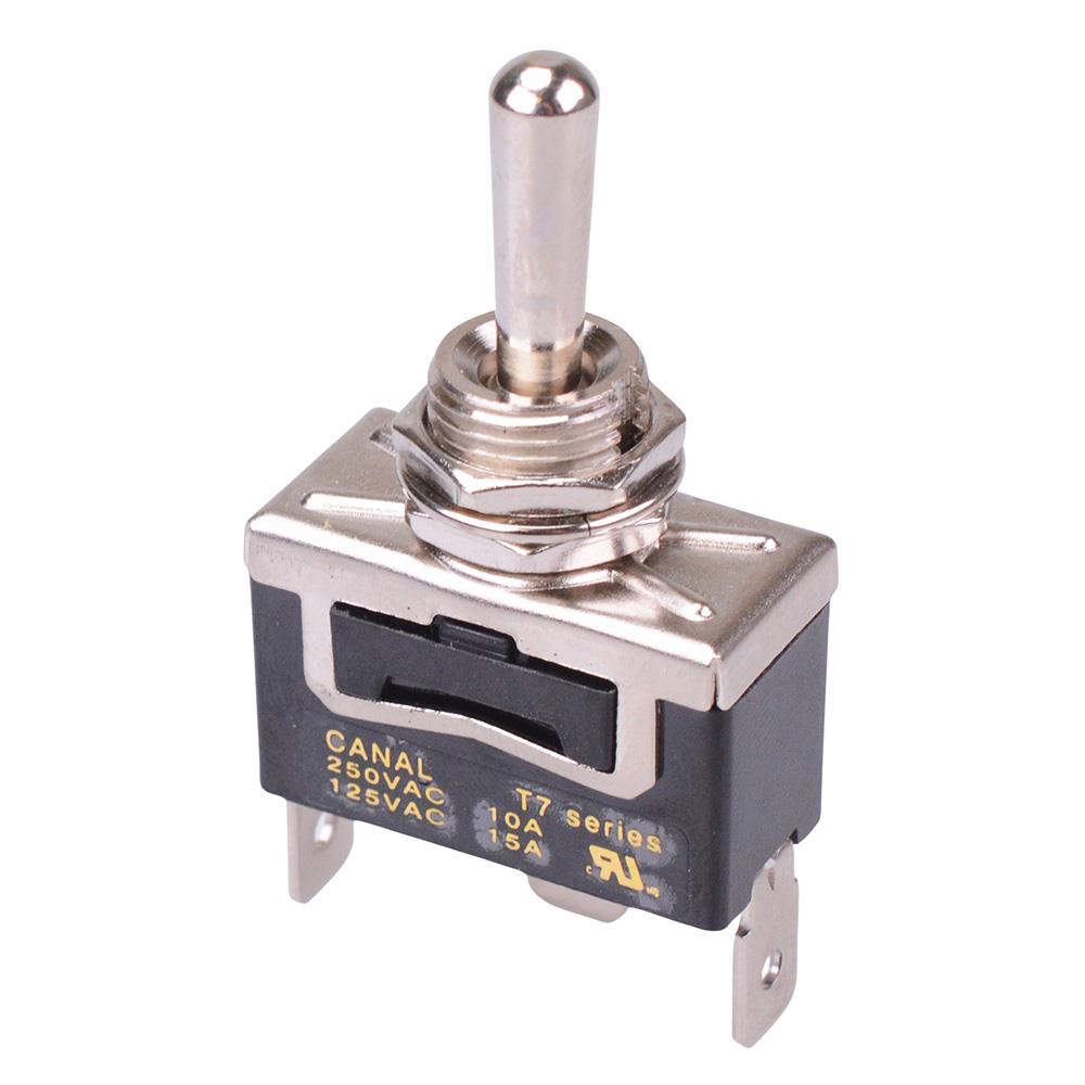 T7A17A3B2H5R (On)-Off-(On) Momentary 12mm Toggle Switch SPDT 10A 250VAC