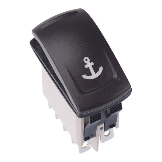 KR46CAKJJG22NXXXX30 Anchor Latching Red 24V LED Auto Rocker Switch DPDT IP68 APEM