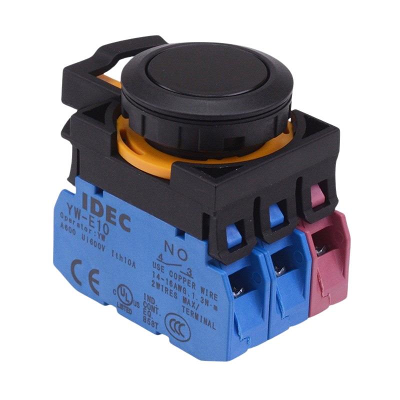 CW1B-A1E21B  Black Maintained Push Button Switch 2NO-1NC IP65 IDEC