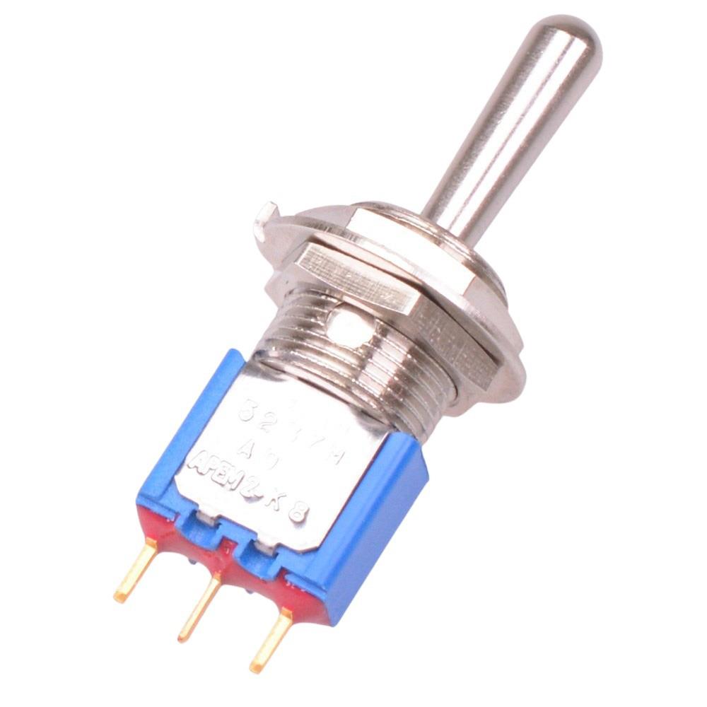 5237MADB APEM  (On)-Off-(On) Momentary 12mm Miniature Toggle Switch SPDT