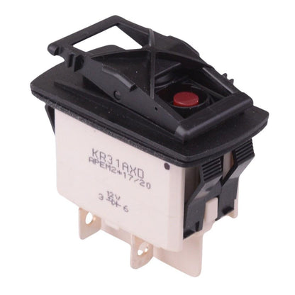 KR312AKDXD On-Off Auto Rocker Switch Red 12V illumination SPDT IP68