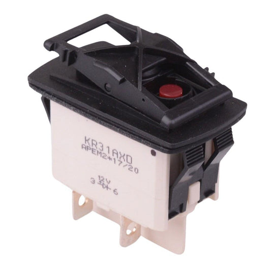 KR312AKDXD On-Off Auto Rocker Switch Red 12V illumination SPDT IP68
