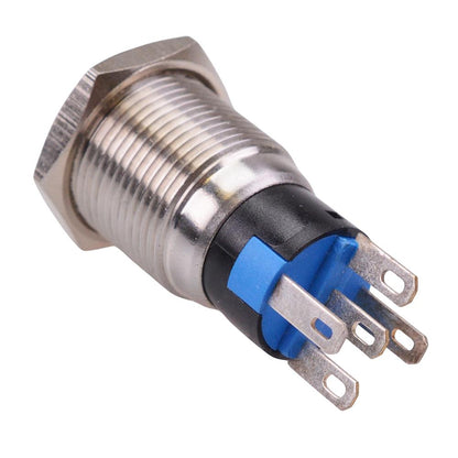 Orange LED 16mm Momentary Vandal Push Button Switch 3A SPDT