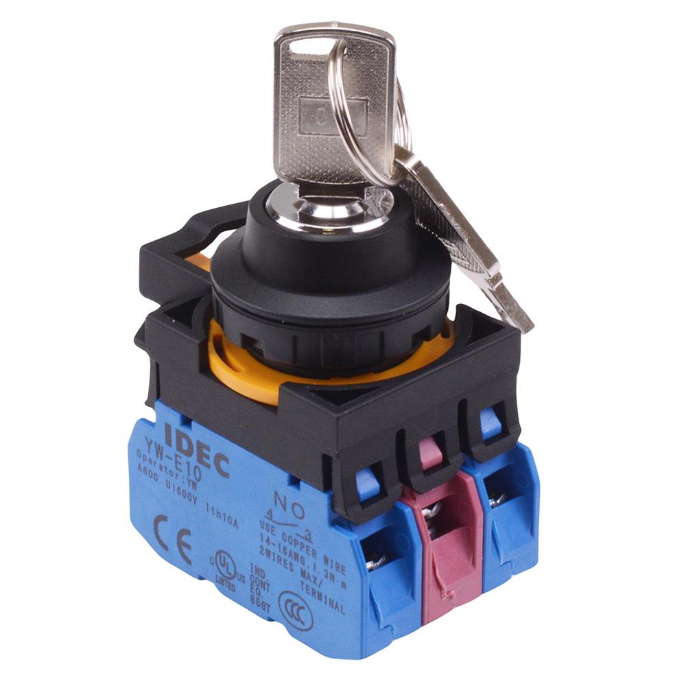 CW1K-3AE21N1 3 Position Maintained Key Switch2NO-1NC IP65 IDEC