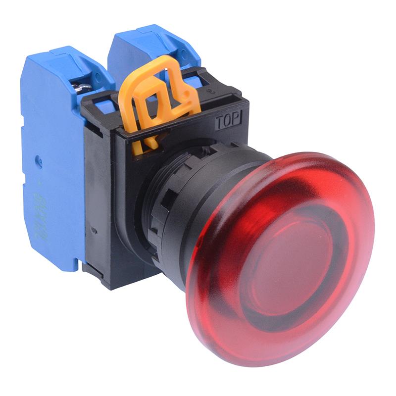 YW1L-M4E20Q0R Red 22mm Mushroom Momentary Push Button Switch 2NO IP65 IDEC