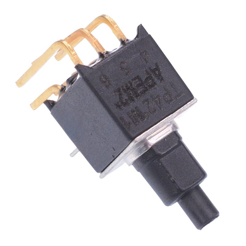 TP42W008000 On-(On) Momentary Sub-Miniature PCB Right Angle Horizontal Push Button Switch DPDT APEM