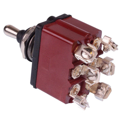 3649NF APEM On-Off-On Sealed 12mm Toggle Switch DPDT IP67 12A 28VDC